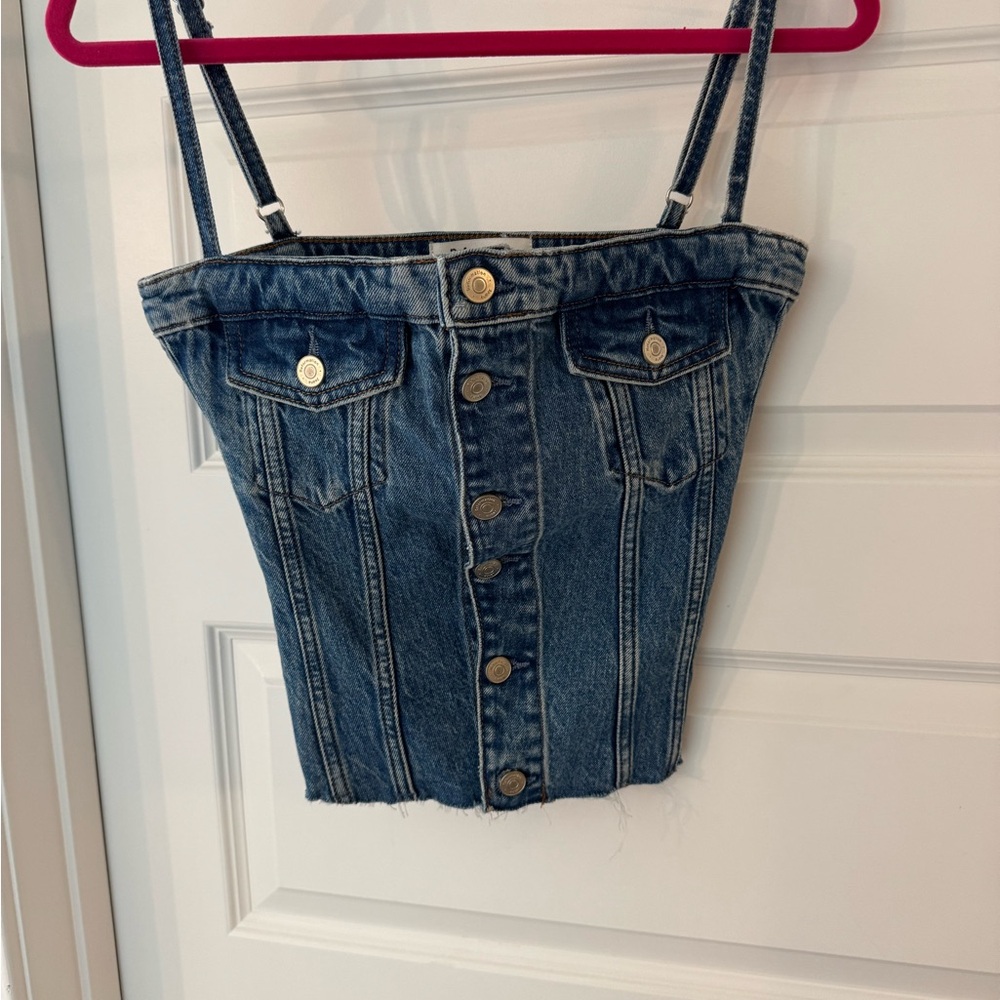 Reformation Blue Denim Women's Overalls